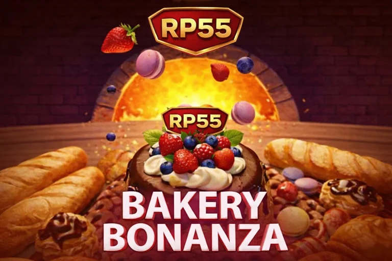 Ilustrasi BAKERY BONANZA di RP55: Dunia kue dan roti penuh warna dengan gameplay seru dan menantang