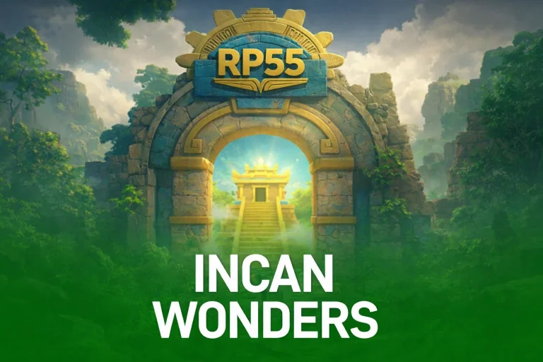 Tampilan permainan INCAN WONDERS dengan tema peradaban Inca di RP55